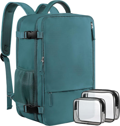 Large Expandable Travel Backpack for Men and Women, 17 Inch Laptop, Waterproof, Casual, College Bookbag, Backpack for Women, as Person Item Flight Approved