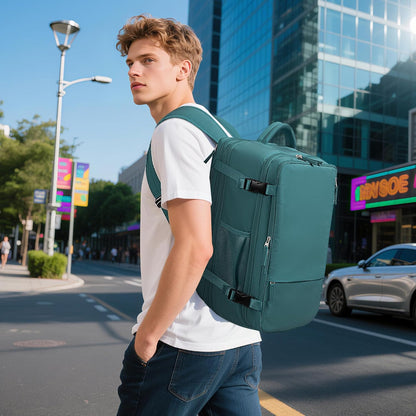 Large Expandable Travel Backpack for Men and Women, 17 Inch Laptop, Waterproof, Casual, College Bookbag, Backpack for Women, as Person Item Flight Approved