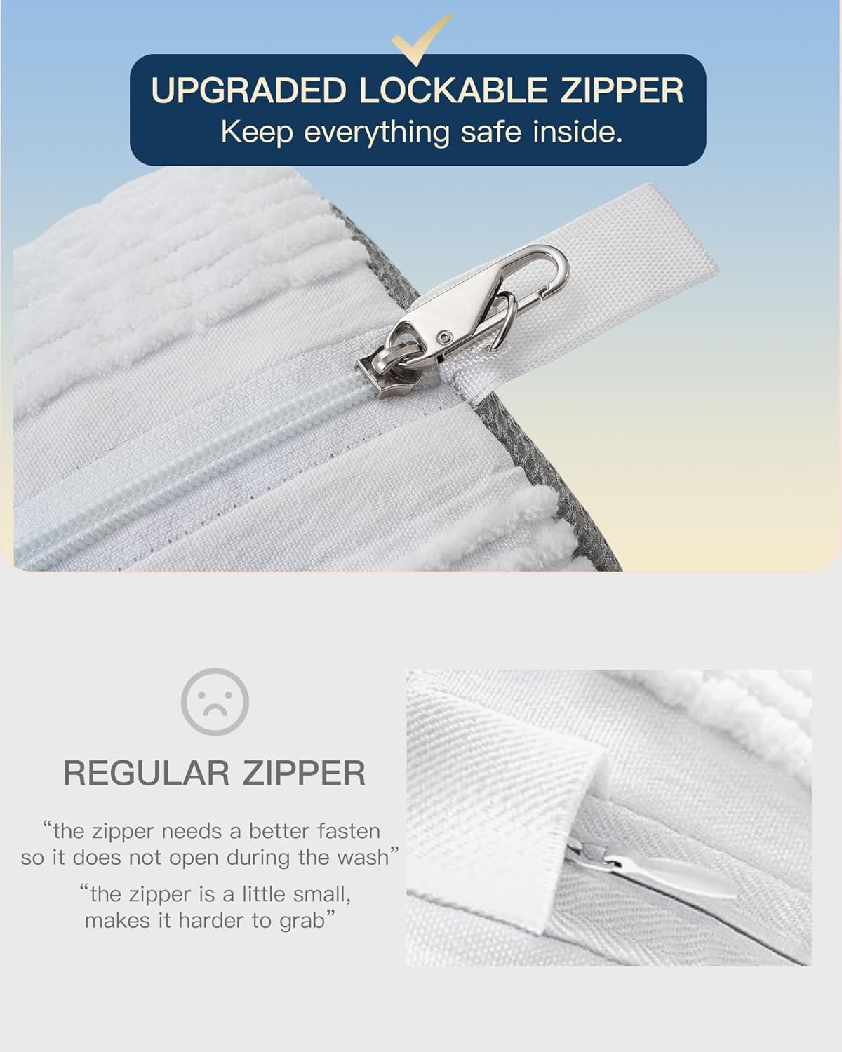 4 PCs Shoe Washing Machine Bag, Upgraded Lock-Zipper Design, 360° Deep Clean for Sneakers, Tennis Shoes and Slippers, Quiet Shoe Laundry Bag for Washer and Dryer (4 PACK)