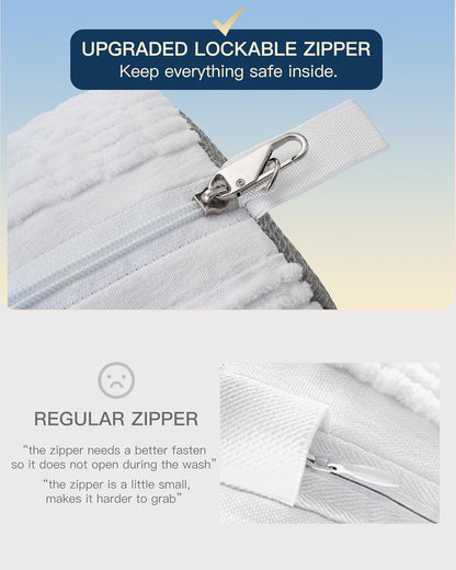 4 PCs Shoe Washing Machine Bag, Upgraded Lock-Zipper Design, 360° Deep Clean for Sneakers, Tennis Shoes and Slippers, Quiet Shoe Laundry Bag for Washer and Dryer (4 PACK)