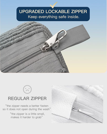 4 PCs Shoe Washing Machine Bag, Upgraded Lock-Zipper Design, 360° Deep Clean for Sneakers, Tennis Shoes and Slippers, Quiet Shoe Laundry Bag for Washer and Dryer (4 PACK)