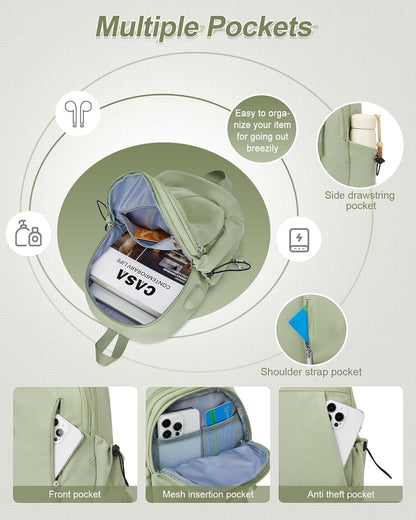 Sling Backpack bag for Men, Multipurpose Crossbody Shoulder Bag for Travel Hiking Daypack Green