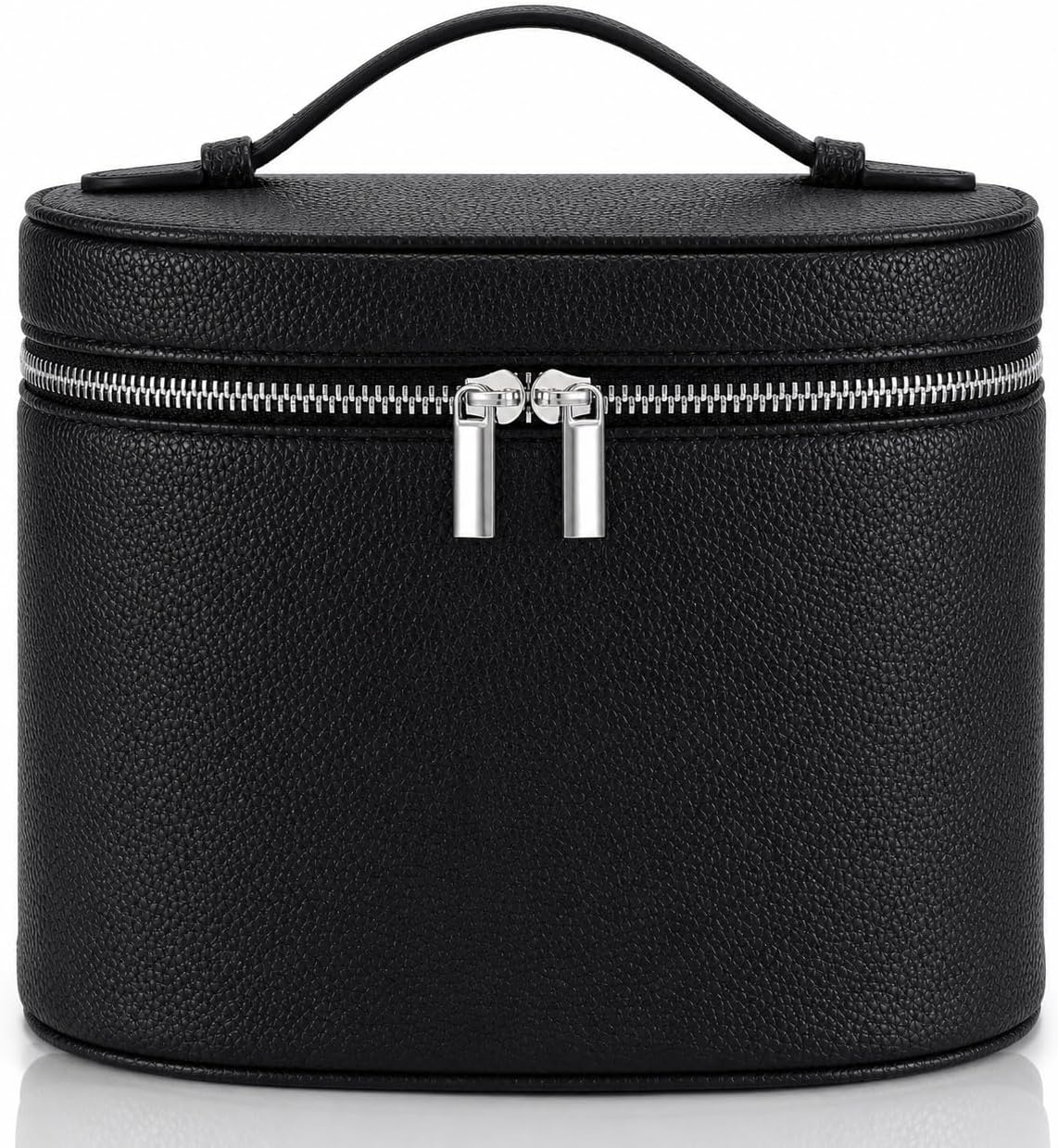 Makeup Bag Vanity Case Cosmetic Bag with Removable Divider Travel Toiletry Bag for Women Portable Make up Box Organizer, Dark Brown