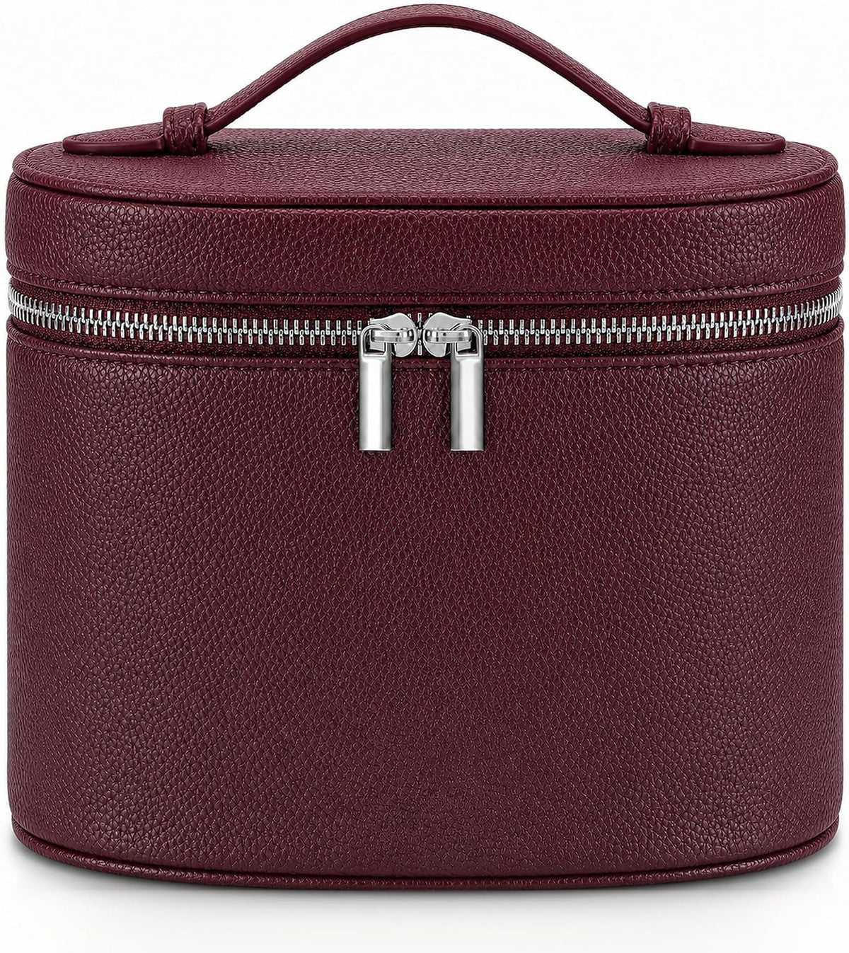 Makeup Bag Vanity Case Cosmetic Bag with Removable Divider Travel Toiletry Bag for Women Portable Make up Box Organizer, Dark Brown