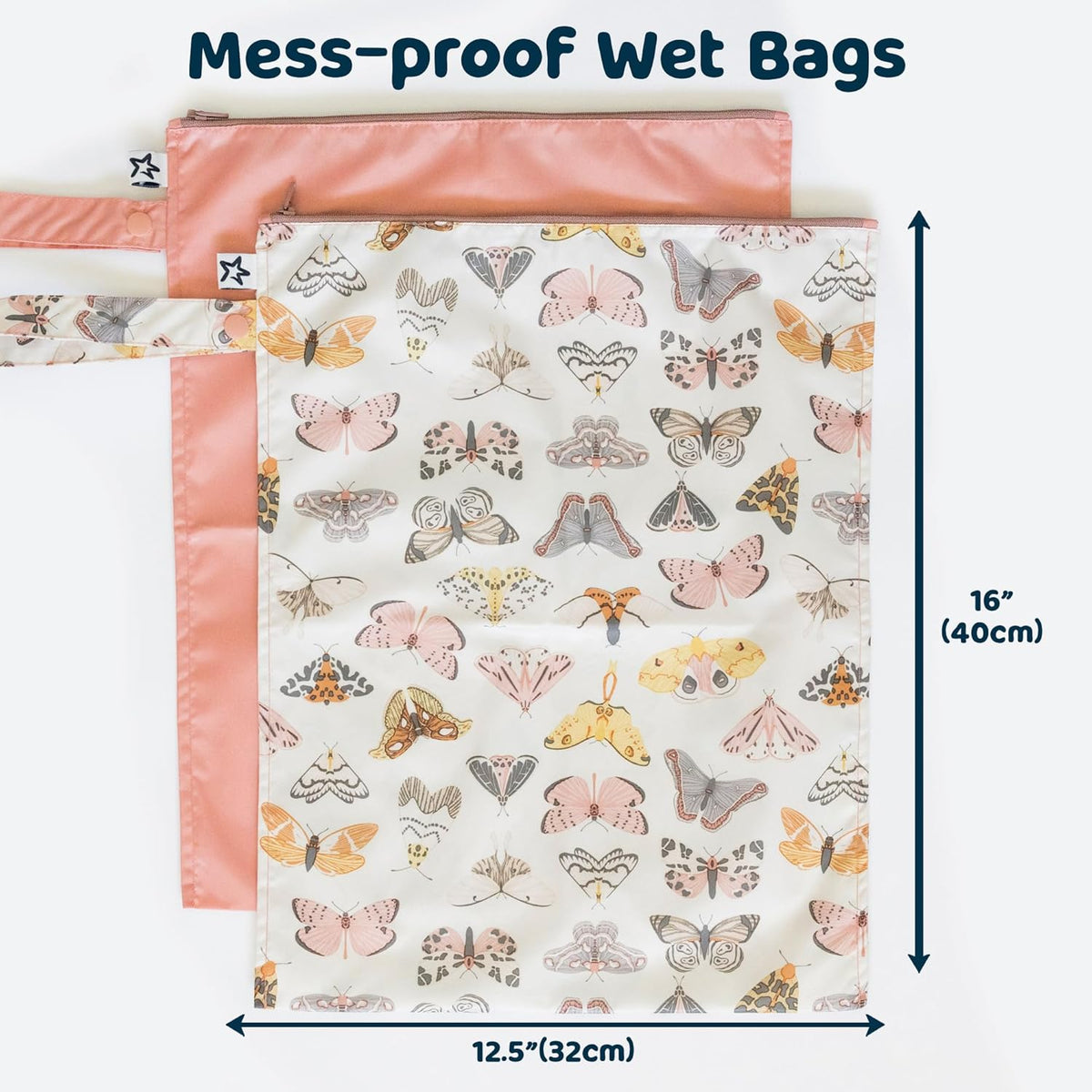 Mess Proof Wet Bags | Reusable Waterproof Wet Bags for Swimsuits | Baby Clothes | Travel & Diaper Bag (Black, Green Checkers) - Colors B