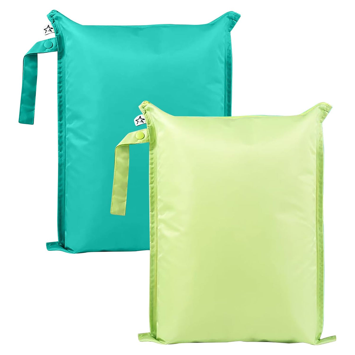 Mess Proof Wet Bags | Reusable Waterproof Wet Bags for Swimsuits | Baby Clothes | Travel & Diaper Bag (Black, Green Checkers) - Colors B