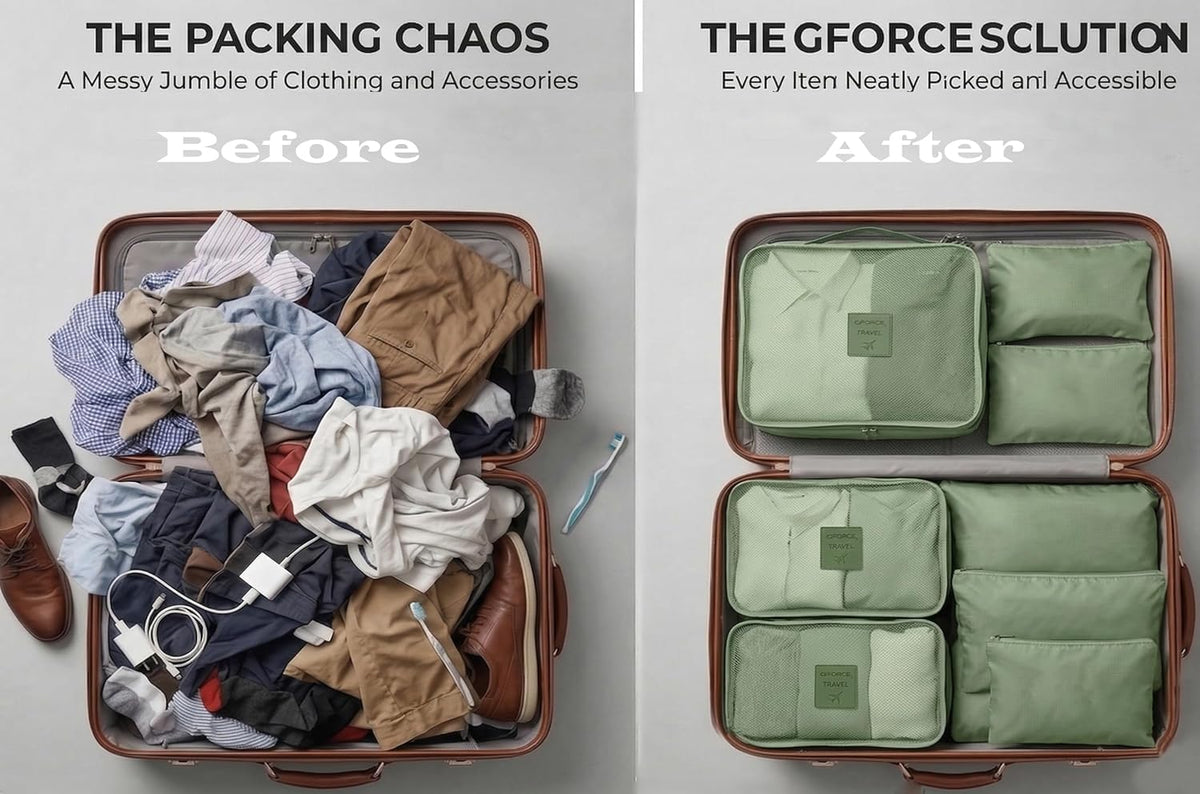 6-Piece Packing Cube Set | Travel Organizers for Luggage | Suitcase Packing Organizers | Travel Accessories for Carry-On | 100% Polyester