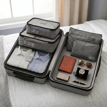 6-Piece Packing Cube Set | Travel Organizers for Luggage | Suitcase Packing Organizers | Travel Accessories for Carry-On | 100% Polyester