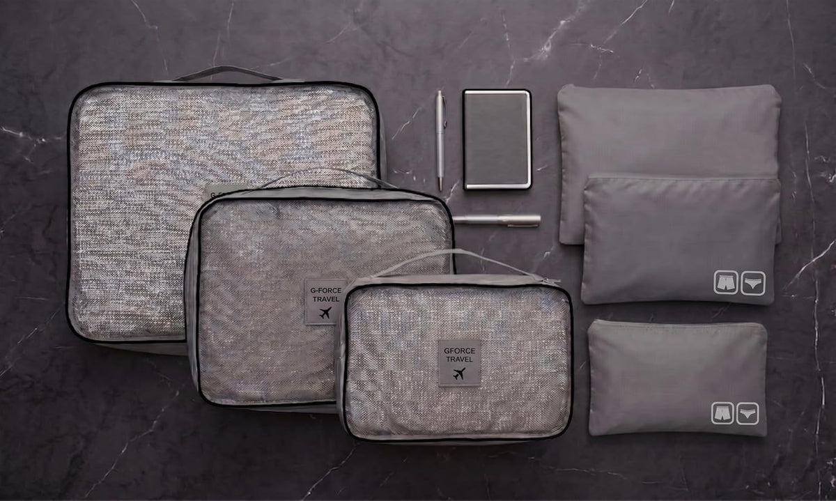 6-Piece Packing Cube Set | Travel Organizers for Luggage | Suitcase Packing Organizers | Travel Accessories for Carry-On | 100% Polyester