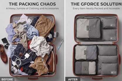 6-Piece Packing Cube Set | Travel Organizers for Luggage | Suitcase Packing Organizers | Travel Accessories for Carry-On | 100% Polyester