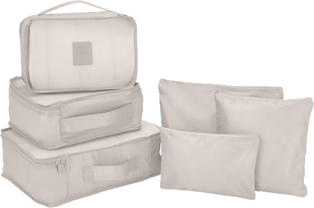 6-Piece Packing Cube Set | Travel Organizers for Luggage | Suitcase Packing Organizers | Travel Accessories for Carry-On | 100% Polyester