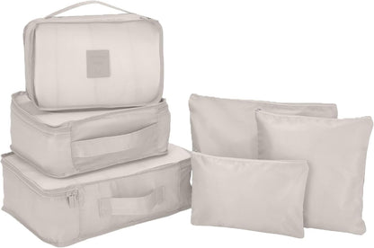 6-Piece Packing Cube Set | Travel Organizers for Luggage | Suitcase Packing Organizers | Travel Accessories for Carry-On | 100% Polyester