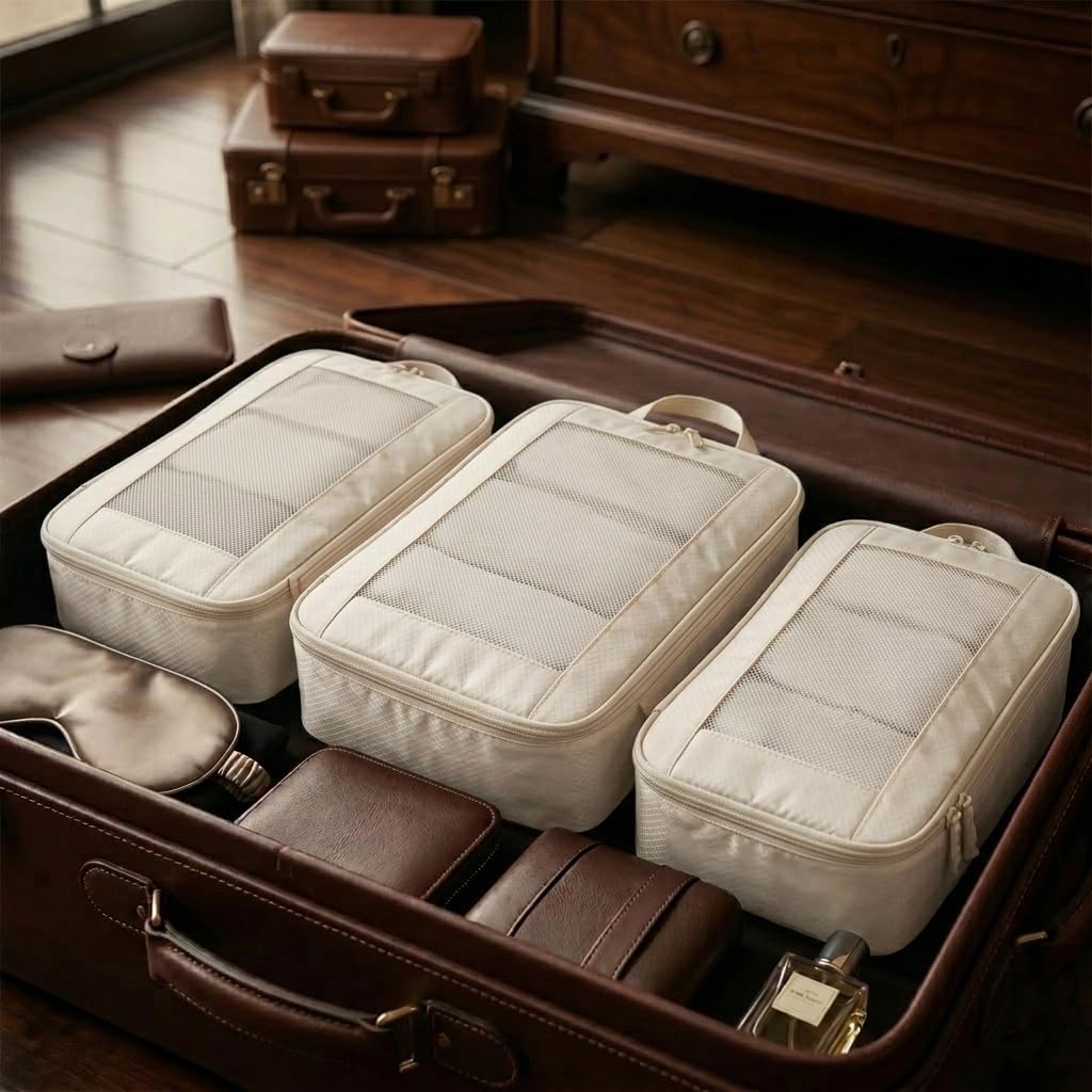 6-Piece Packing Cube Set | Travel Organizers for Luggage | Suitcase Packing Organizers | Travel Accessories for Carry-On | 100% Polyester