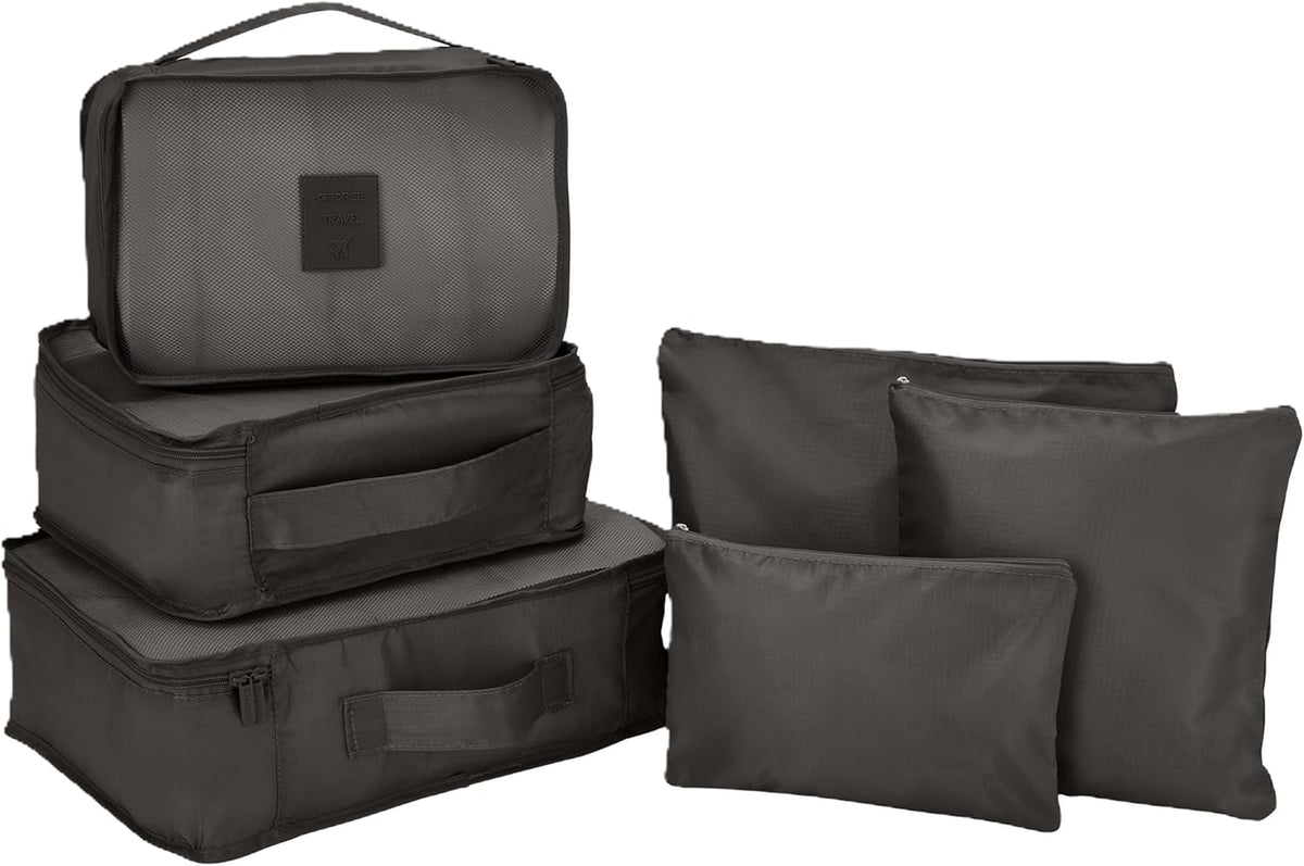 6-Piece Packing Cube Set | Travel Organizers for Luggage | Suitcase Packing Organizers | Travel Accessories for Carry-On | 100% Polyester