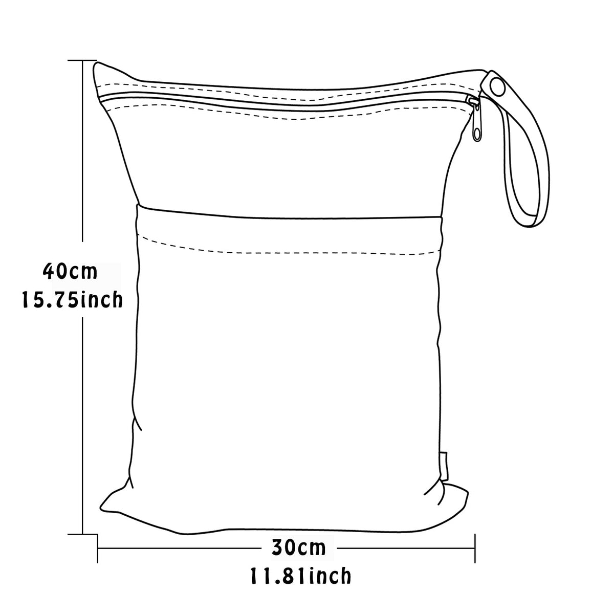 Wet Bag,2 pcs Baby Wet Dry Cloth Diaper Bags,Washable, Reusable for Travel, Stroller, Pool,Beach, Wet Swimsuits,Dirty Gym Clothes, Toiletries, Toys,Mommy Bag (Color 23)