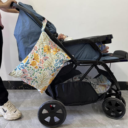 Wet Bag,2 pcs Baby Wet Dry Cloth Diaper Bags,Washable, Reusable for Travel, Stroller, Pool,Beach, Wet Swimsuits,Dirty Gym Clothes, Toiletries, Toys,Mommy Bag (Color 23)