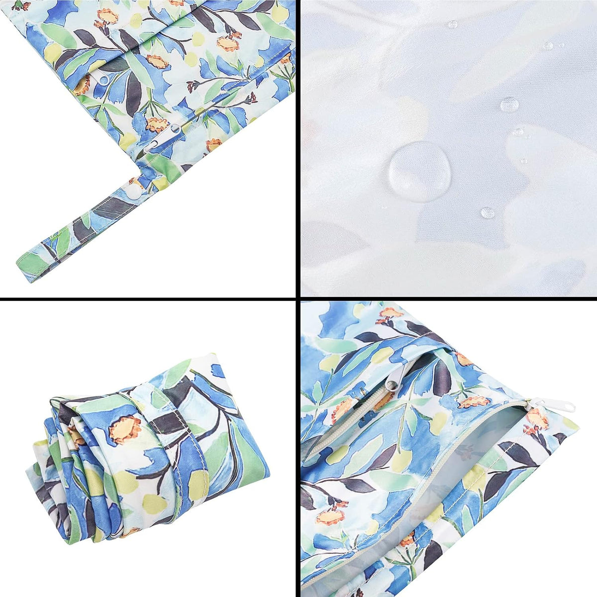Wet Bag,2 pcs Baby Wet Dry Cloth Diaper Bags,Washable, Reusable for Travel, Stroller, Pool,Beach, Wet Swimsuits,Dirty Gym Clothes, Toiletries, Toys,Mommy Bag (Color 23)