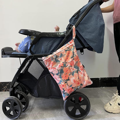 Wet Bag,2 pcs Baby Wet Dry Cloth Diaper Bags,Washable, Reusable for Travel, Stroller, Pool,Beach, Wet Swimsuits,Dirty Gym Clothes, Toiletries, Toys,Mommy Bag (Color 23)