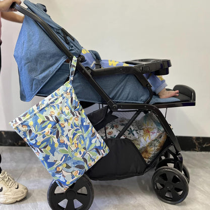 Wet Bag,2 pcs Baby Wet Dry Cloth Diaper Bags,Washable, Reusable for Travel, Stroller, Pool,Beach, Wet Swimsuits,Dirty Gym Clothes, Toiletries, Toys,Mommy Bag (Color 23)
