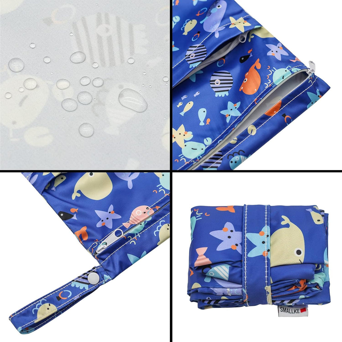 Wet Bag,2 pcs Baby Wet Dry Cloth Diaper Bags,Washable, Reusable for Travel, Stroller, Pool,Beach, Wet Swimsuits,Dirty Gym Clothes, Toiletries, Toys,Mommy Bag (Color 23)