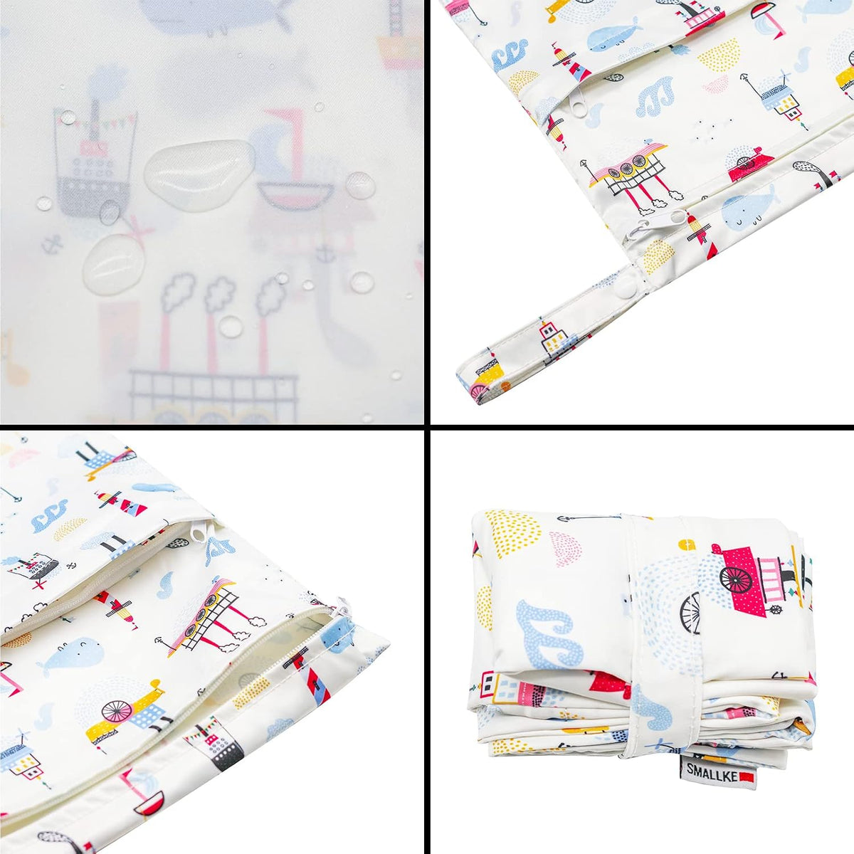 Wet Bag,2 pcs Baby Wet Dry Cloth Diaper Bags,Washable, Reusable for Travel, Stroller, Pool,Beach, Wet Swimsuits,Dirty Gym Clothes, Toiletries, Toys,Mommy Bag (Color 23)