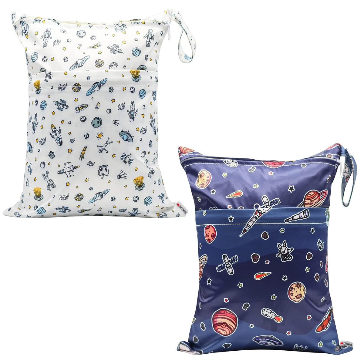 Wet Bag,2 pcs Baby Wet Dry Cloth Diaper Bags,Washable, Reusable for Travel, Stroller, Pool,Beach, Wet Swimsuits,Dirty Gym Clothes, Toiletries, Toys,Mommy Bag (Color 23)