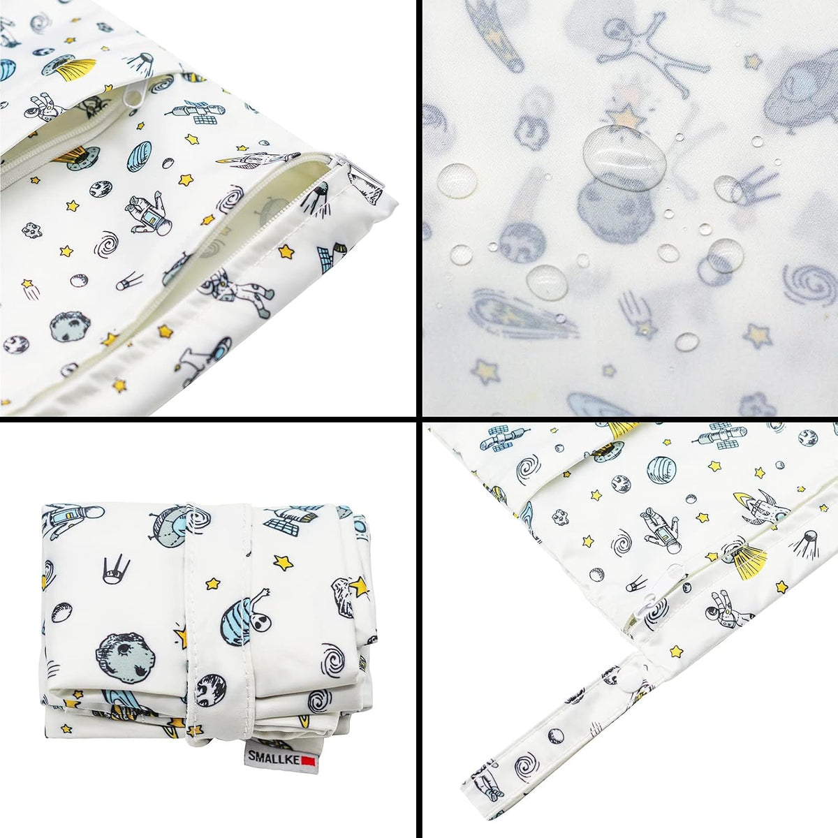 Wet Bag,2 pcs Baby Wet Dry Cloth Diaper Bags,Washable, Reusable for Travel, Stroller, Pool,Beach, Wet Swimsuits,Dirty Gym Clothes, Toiletries, Toys,Mommy Bag (Color 23)