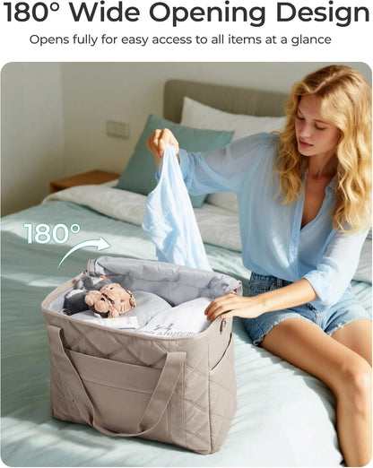 38L Travel Duffle Bag, Weekender Overnight Hospital Bag for Women Labor Delivery, Carry-On Personal Item Large Tote