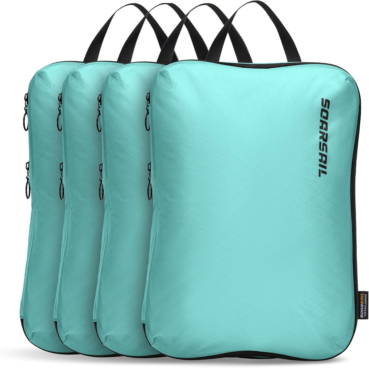 4 Pack Ultralight Compression Packing Cubes for Travel, White | 100D Composite Nylon, Translucent Design, Water Repellent and Tear-resistant, Odor and Dust Protection, Compression Reliable