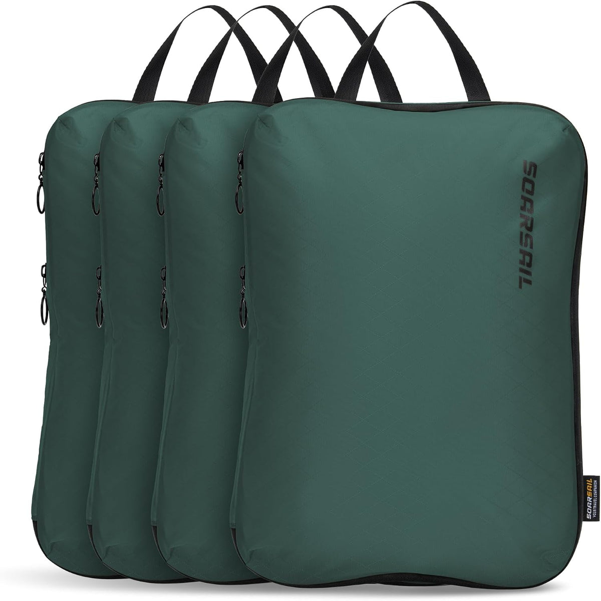 4 Pack Ultralight Compression Packing Cubes for Travel, White | 100D Composite Nylon, Translucent Design, Water Repellent and Tear-resistant, Odor and Dust Protection, Compression Reliable