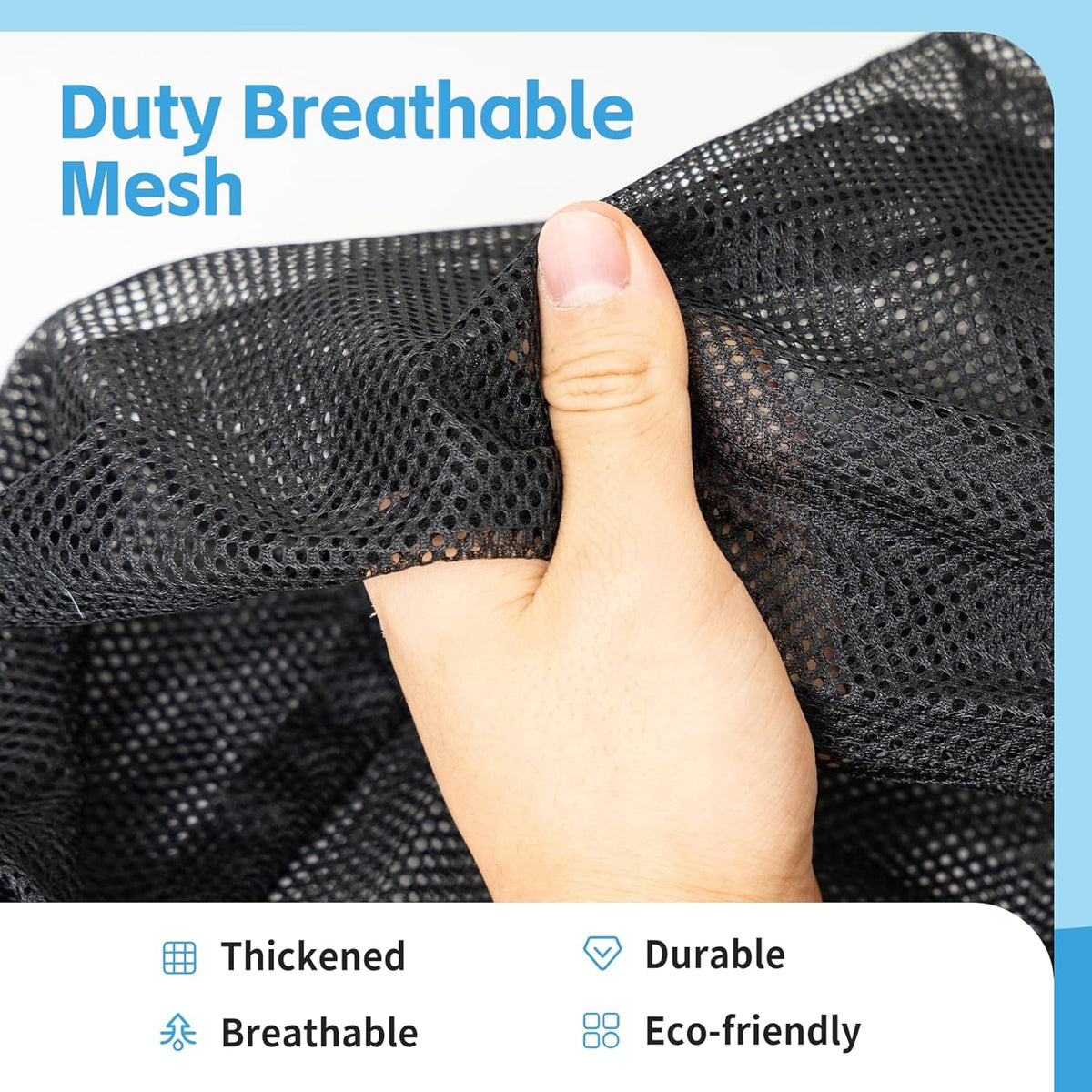 2 Pack Mesh Laundry Bags,24 x 35 Inches Heavy Duty Drawstring Dirty Clothes Bag for Camp,College,Dorm,Travel,Family,Apartment Dwellers,RV & Cruise Essentials(Black)