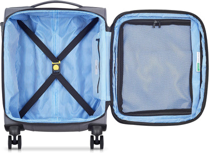 United Colors of Benetton Be Softside Expandable Luggage with Spinner Wheels, Anthracite, Carry-On 19 Inch