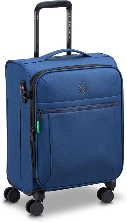 United Colors of Benetton Be Softside Expandable Luggage with Spinner Wheels, Anthracite, Carry-On 19 Inch