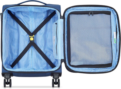 United Colors of Benetton Be Softside Expandable Luggage with Spinner Wheels, Anthracite, Carry-On 19 Inch