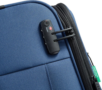United Colors of Benetton Be Softside Expandable Luggage with Spinner Wheels, Anthracite, Carry-On 19 Inch
