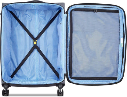 United Colors of Benetton Be Softside Expandable Luggage with Spinner Wheels, Anthracite, Carry-On 19 Inch