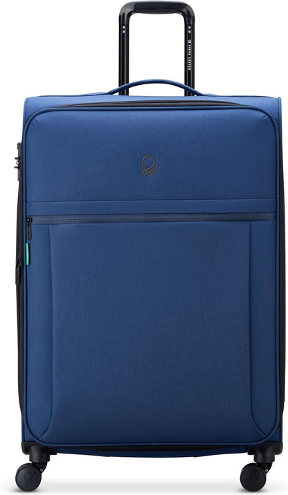 United Colors of Benetton Be Softside Expandable Luggage with Spinner Wheels, Anthracite, Carry-On 19 Inch