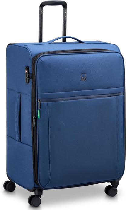United Colors of Benetton Be Softside Expandable Luggage with Spinner Wheels, Anthracite, Carry-On 19 Inch