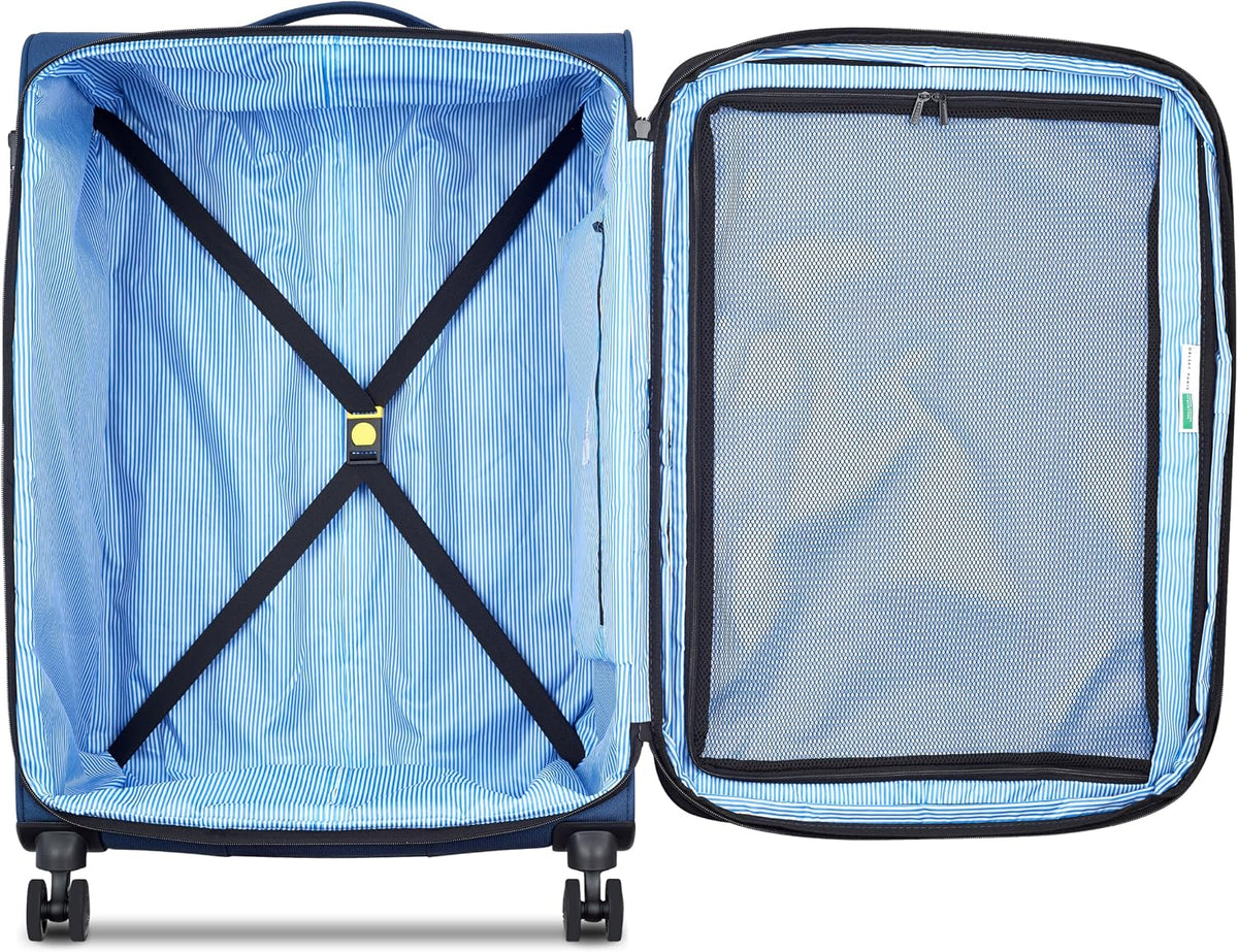 United Colors of Benetton Be Softside Expandable Luggage with Spinner Wheels, Anthracite, Carry-On 19 Inch
