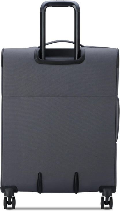 United Colors of Benetton Be Softside Expandable Luggage with Spinner Wheels, Anthracite, Carry-On 19 Inch