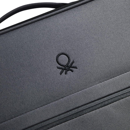 United Colors of Benetton Be Softside Expandable Luggage with Spinner Wheels, Anthracite, Carry-On 19 Inch