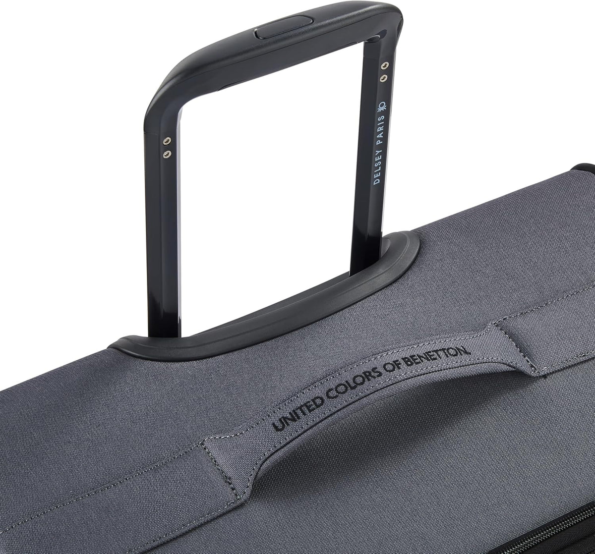 United Colors of Benetton Be Softside Expandable Luggage with Spinner Wheels, Anthracite, Carry-On 19 Inch