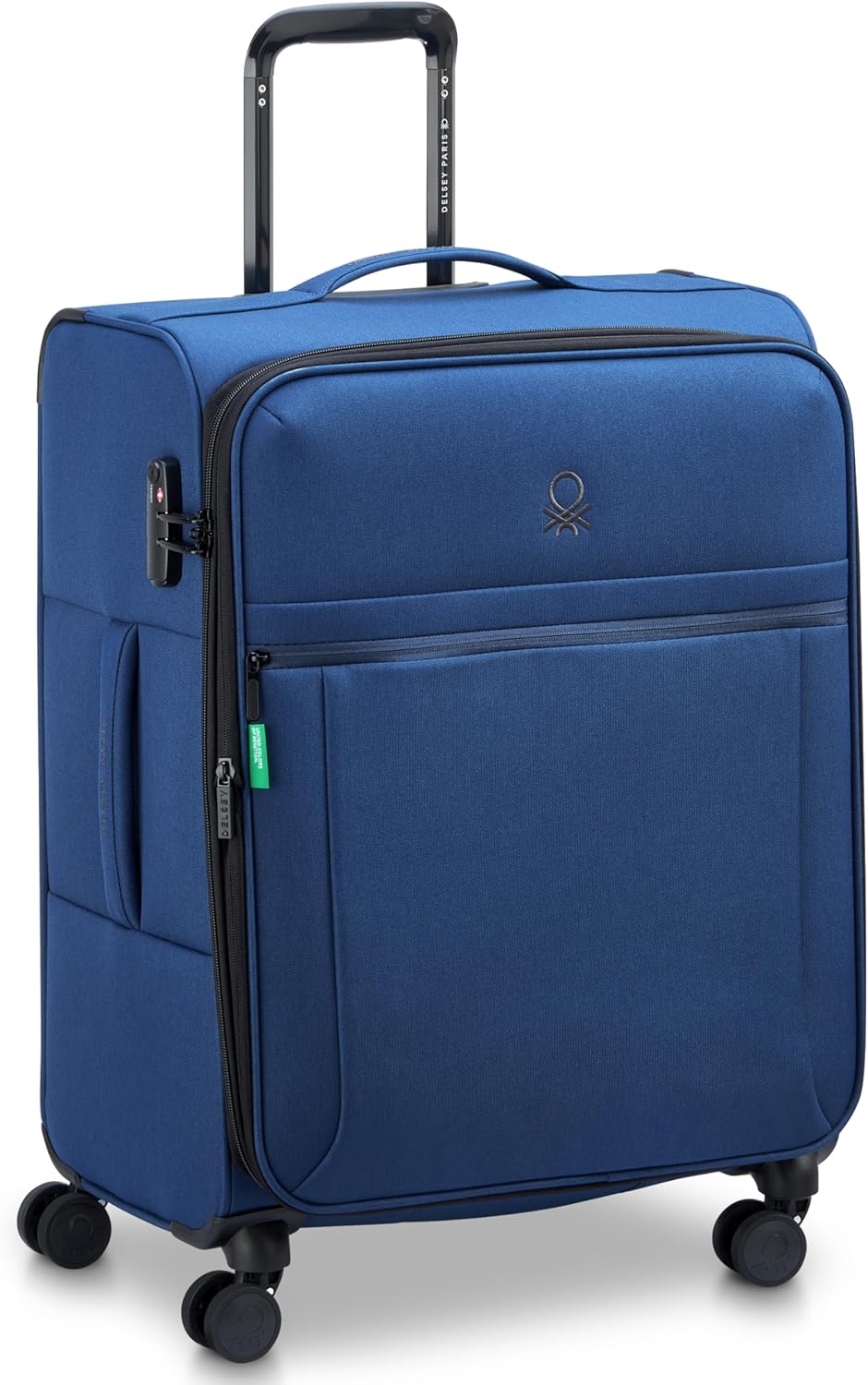 United Colors of Benetton Be Softside Expandable Luggage with Spinner Wheels, Anthracite, Carry-On 19 Inch