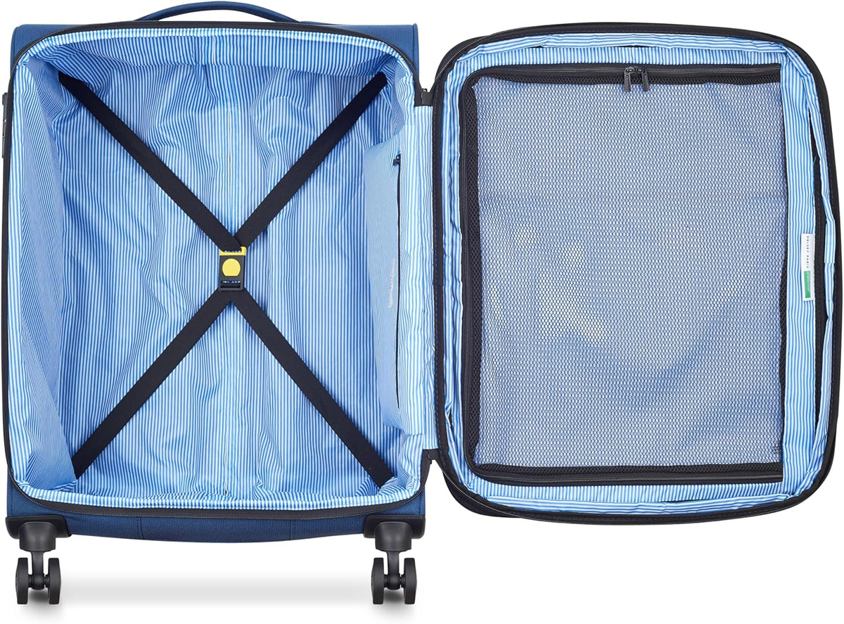 United Colors of Benetton Be Softside Expandable Luggage with Spinner Wheels, Anthracite, Carry-On 19 Inch