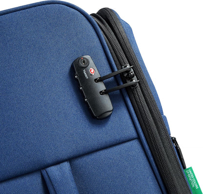 United Colors of Benetton Be Softside Expandable Luggage with Spinner Wheels, Anthracite, Carry-On 19 Inch