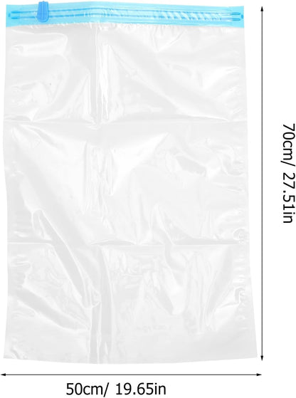 6pcs Travel Compression Bags Vacuum Seal Clothes Storage Bags Hand-rolled Space Saver for Luggage and Home, Sizes 35x50cm, 40x60cm, 50x70cm