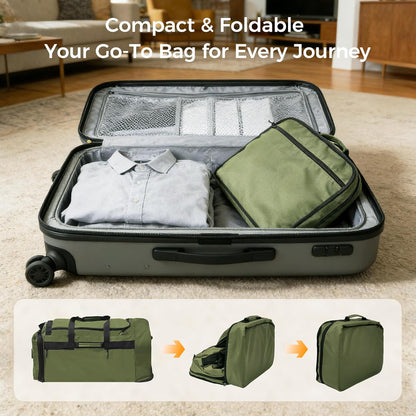 Rolling Duffle Bag for Travel with 3 Wheels, 28" 110L-120L Large Waterproof Wheeled Duffel, Expandable Fold-Up Travel Duffel Bag, No-Sag Design Lightweight Soft Bag for Men Women, Black