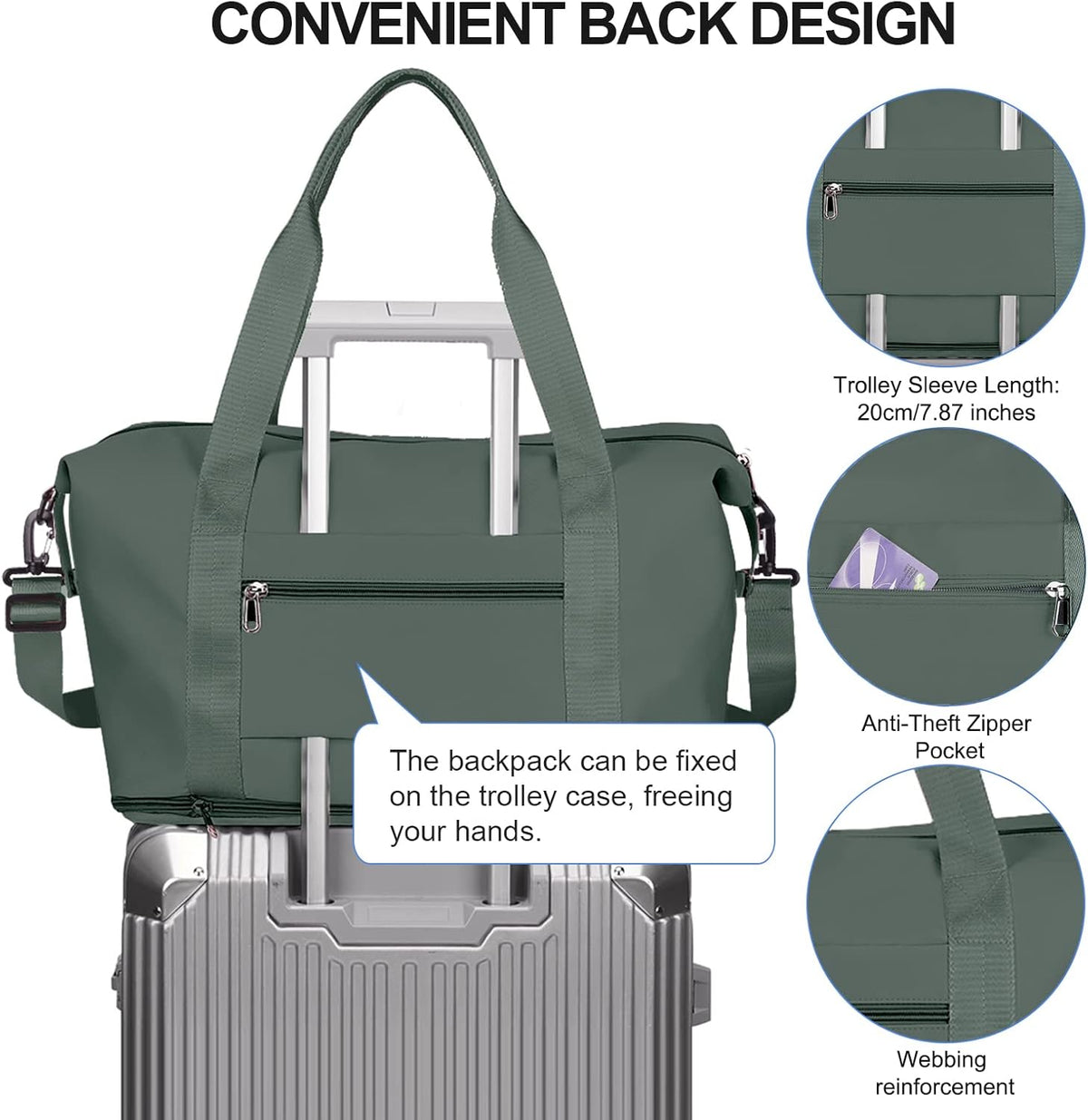 Large Travel Duffle Bag Carry on Weekend Bag with Shoes Compartment Gym Bags for Travel Women Men Waterproof Business Work Overnight Trips Sport Hospital Airplane Travel Essentials GreyBlue