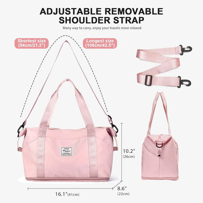 Large Travel Duffle Bag Carry on Weekend Bag with Shoes Compartment Gym Bags for Travel Women Men Waterproof Business Work Overnight Trips Sport Hospital Airplane Travel Essentials GreyBlue