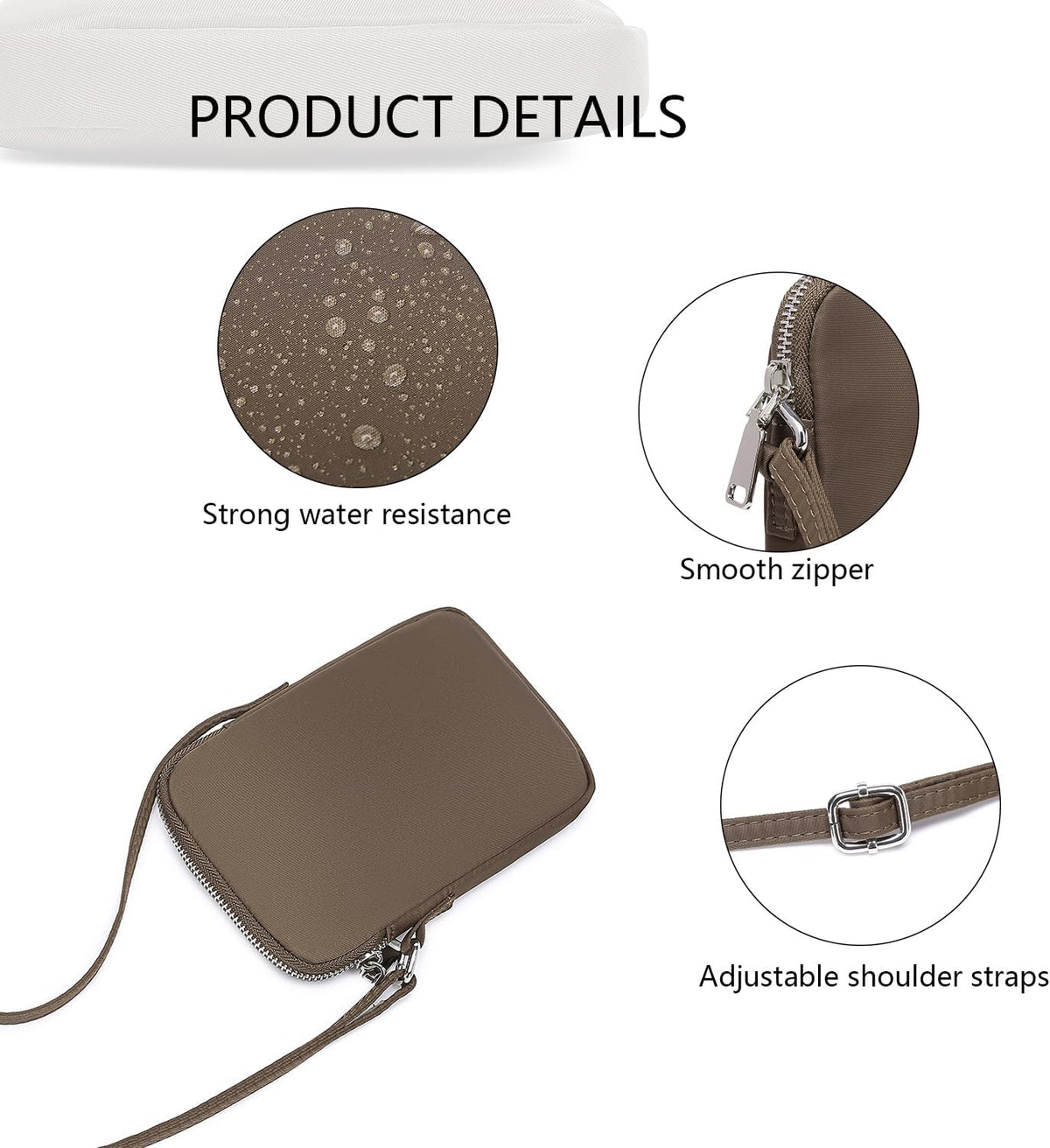 Small Crossbody Cell Phone Purse for Women Lightweight Shoulder Wallet Bag with Card Slots - Colors B